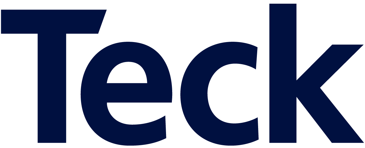 Large dark blue text spelling 'Teck' on a black background.
