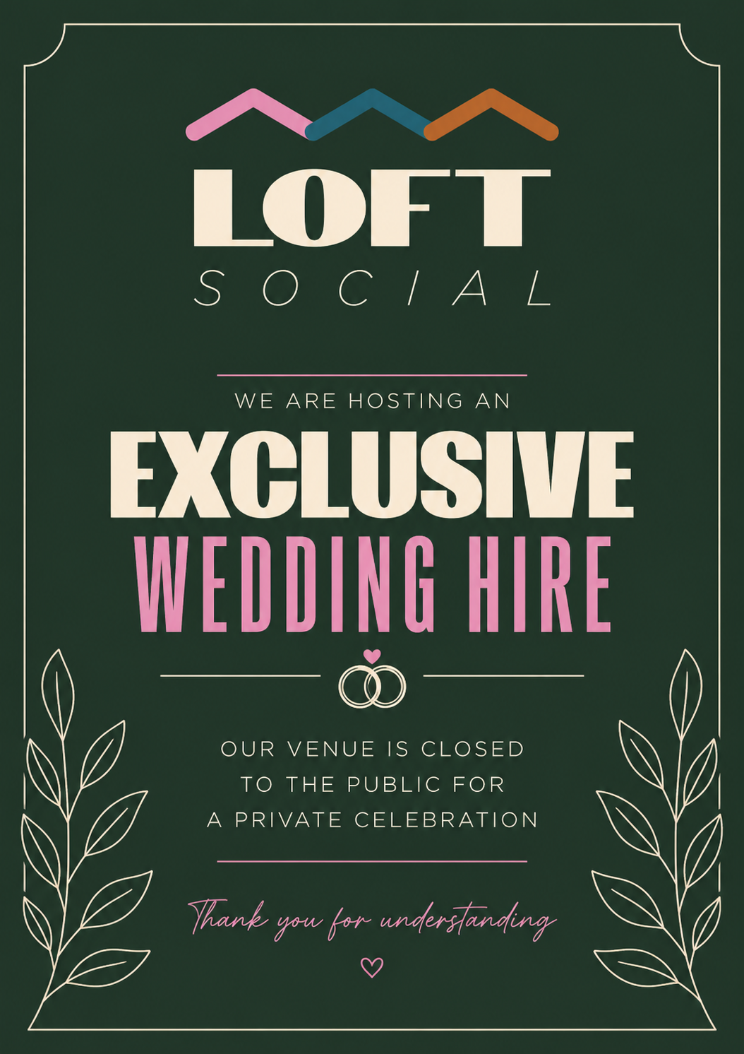 Wedding - Exclusive Hire 