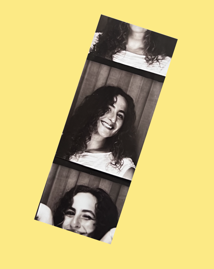 Carson in a photobooth