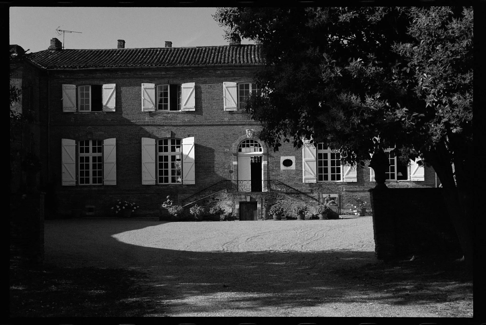 Château des Varennes sur pellicule noir et blanc analogique 