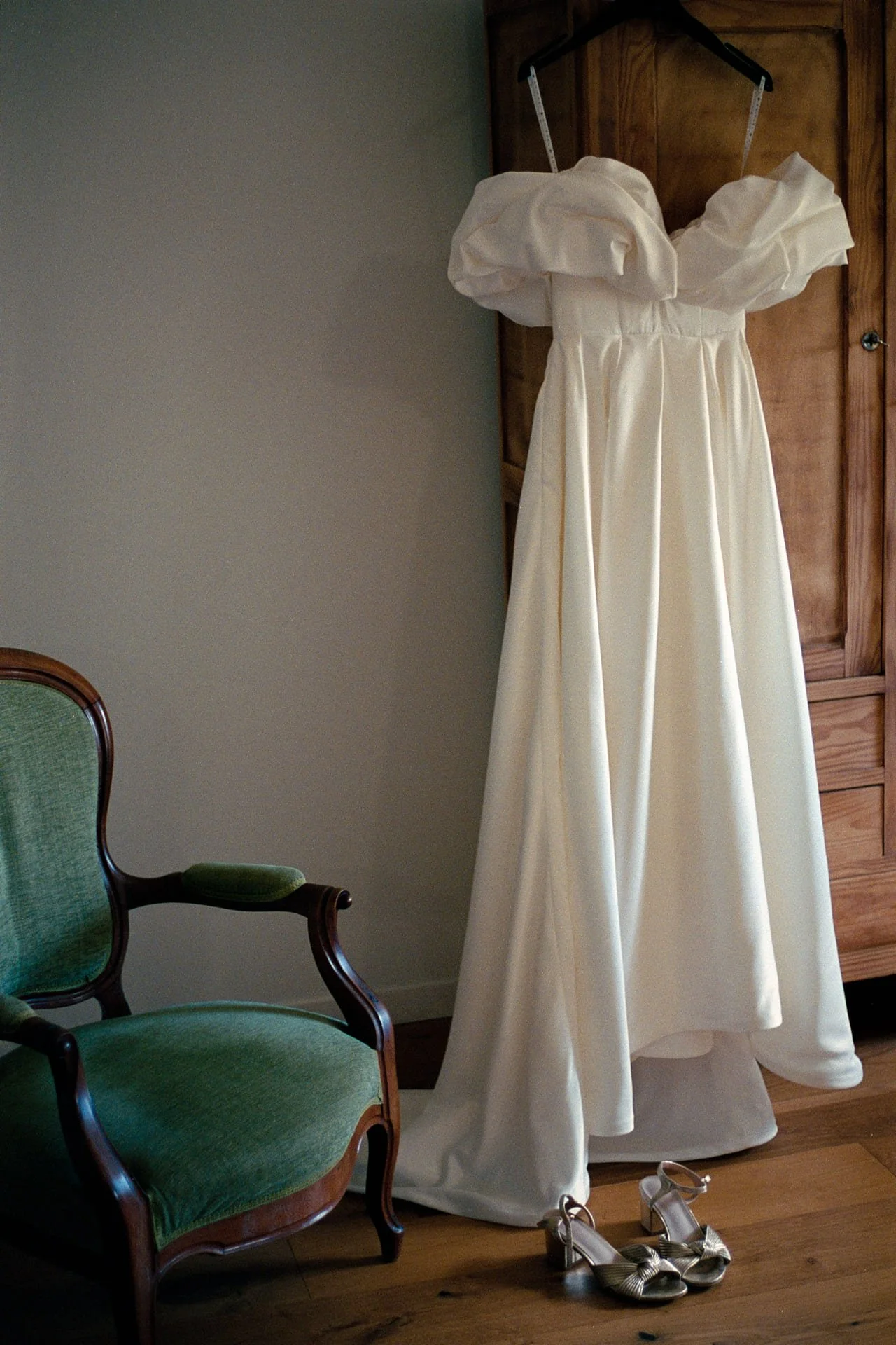 Photo de la robe de mariée en argentique
