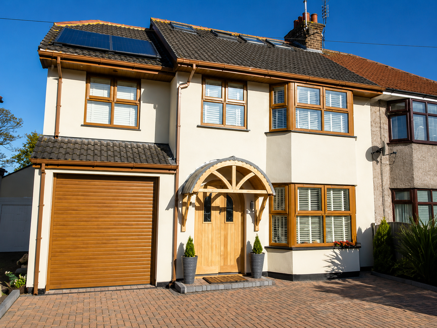 Completed two-storey side extension to a family home in Wirral