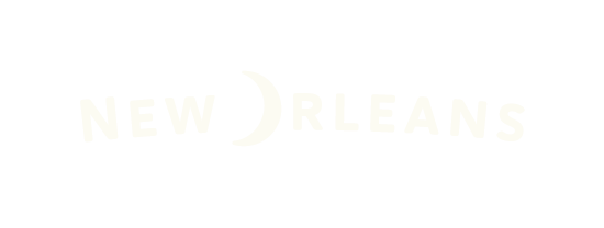 Text saying 'New Orleans' with a crescent moon replacing the letter 'O'.