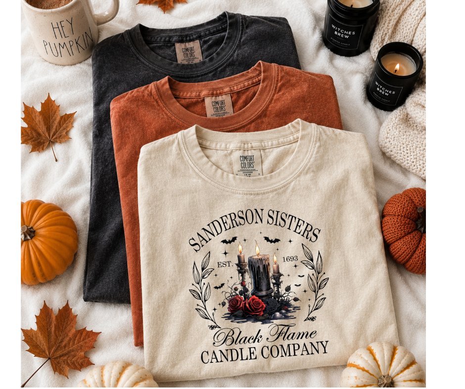 Retro Sanderson Sisters Candle Company Graphic T