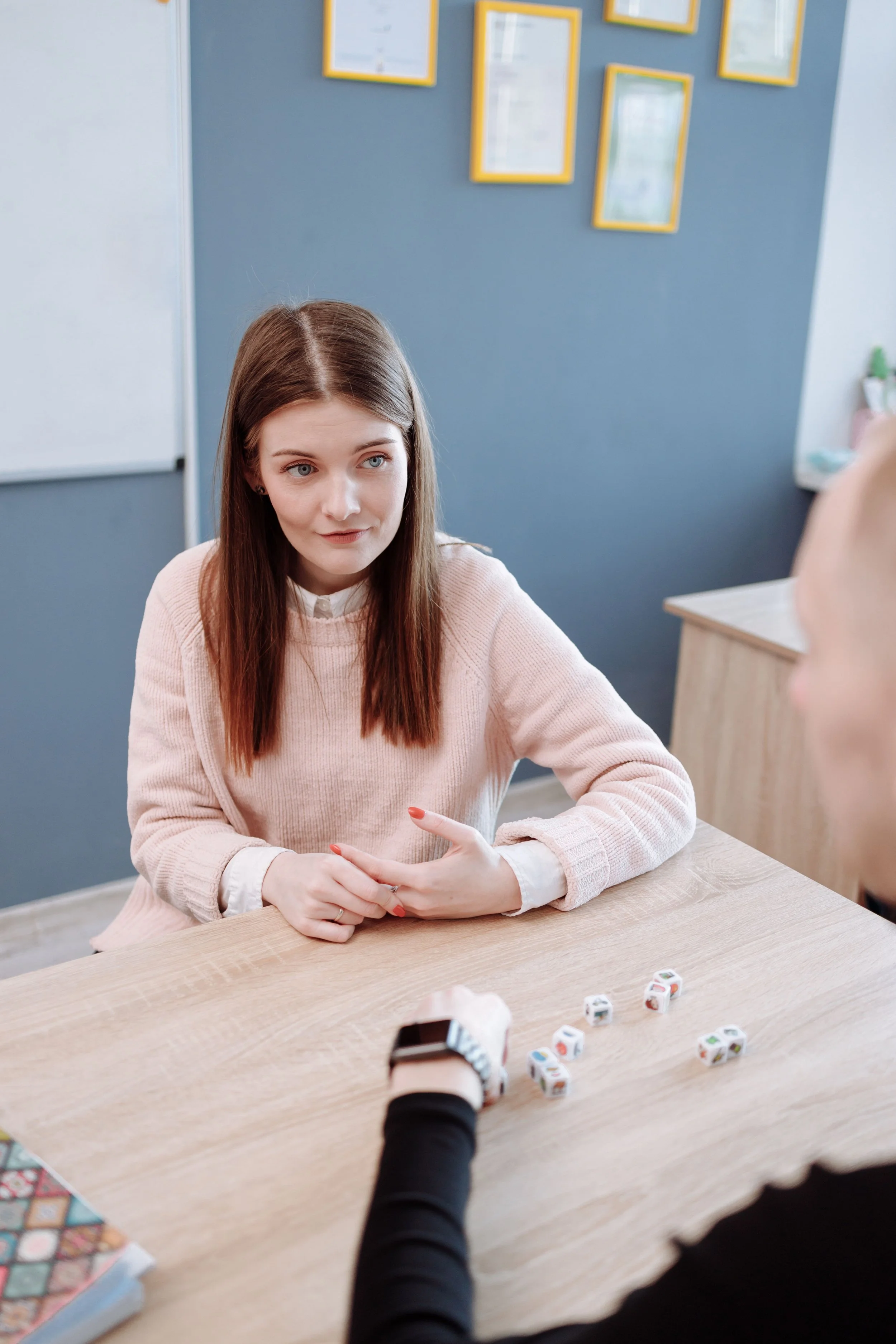 Girl going to anxiety therapy for teens.