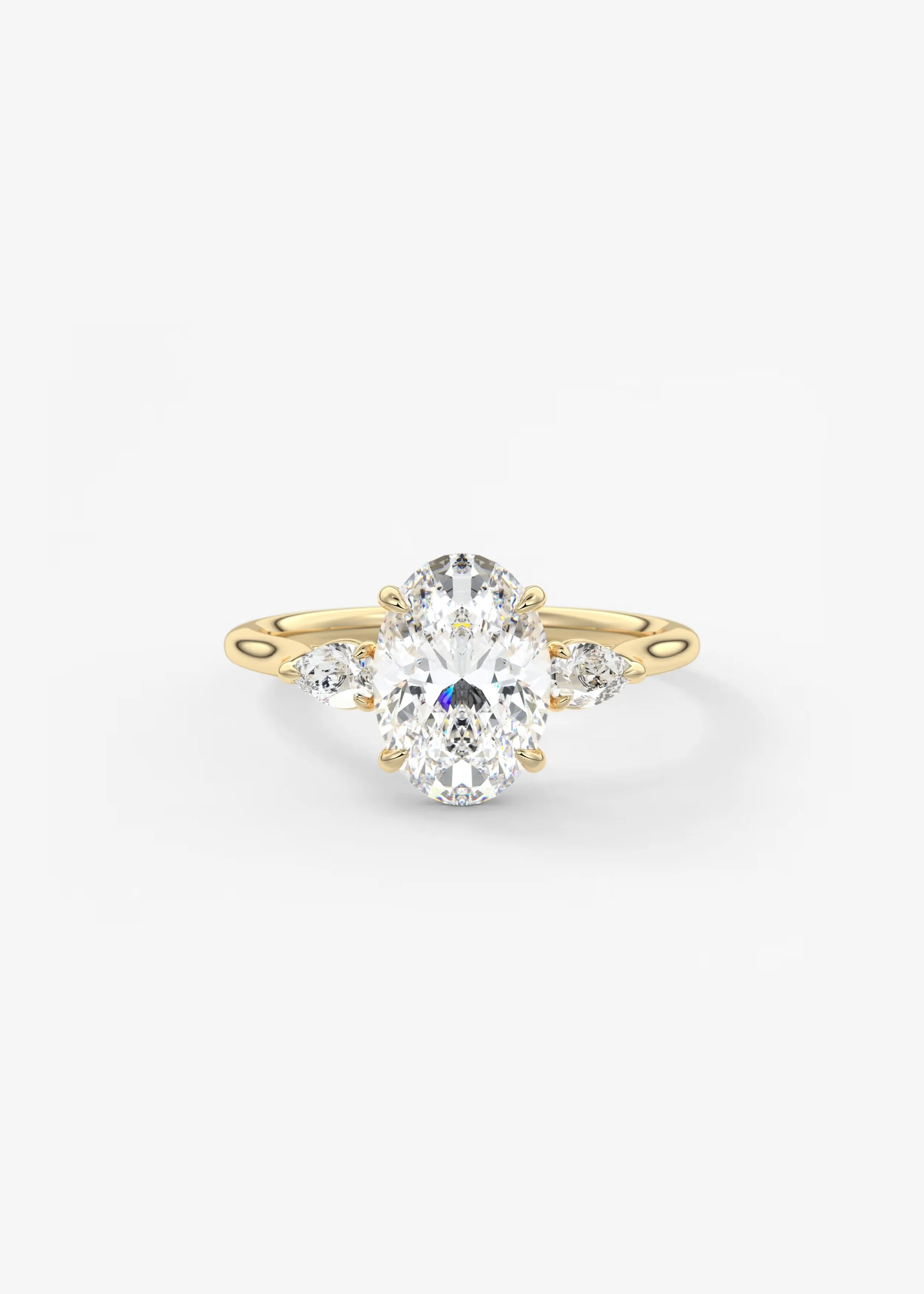 Ein einzelner Solitär-D-saitiger Diamantring in Platinfassung mit einem runden, perfekt geschliffenen Diamanten als Mittelpunkt.