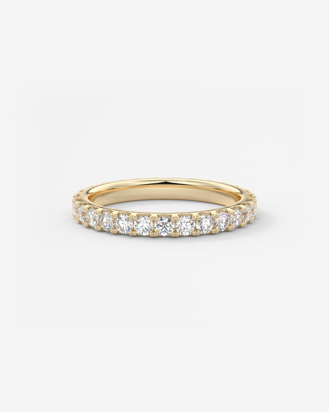 Eternity-Ring aus Gelbgold, rundum mit Diamanten besetzt