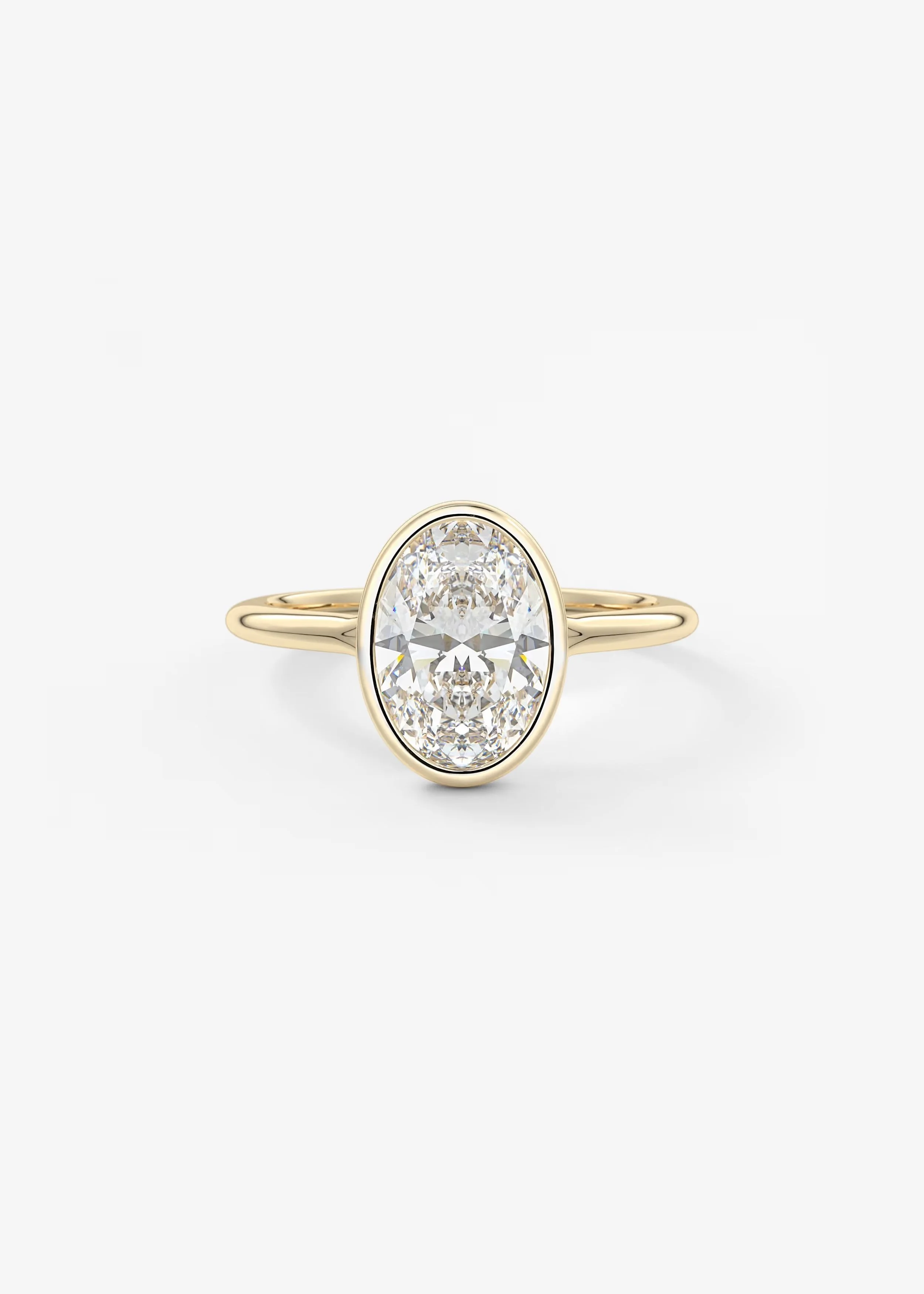 Ein einzelner Solitär-D-saitiger Diamantring in Platinfassung mit einem runden, perfekt geschliffenen Diamanten als Mittelpunkt.