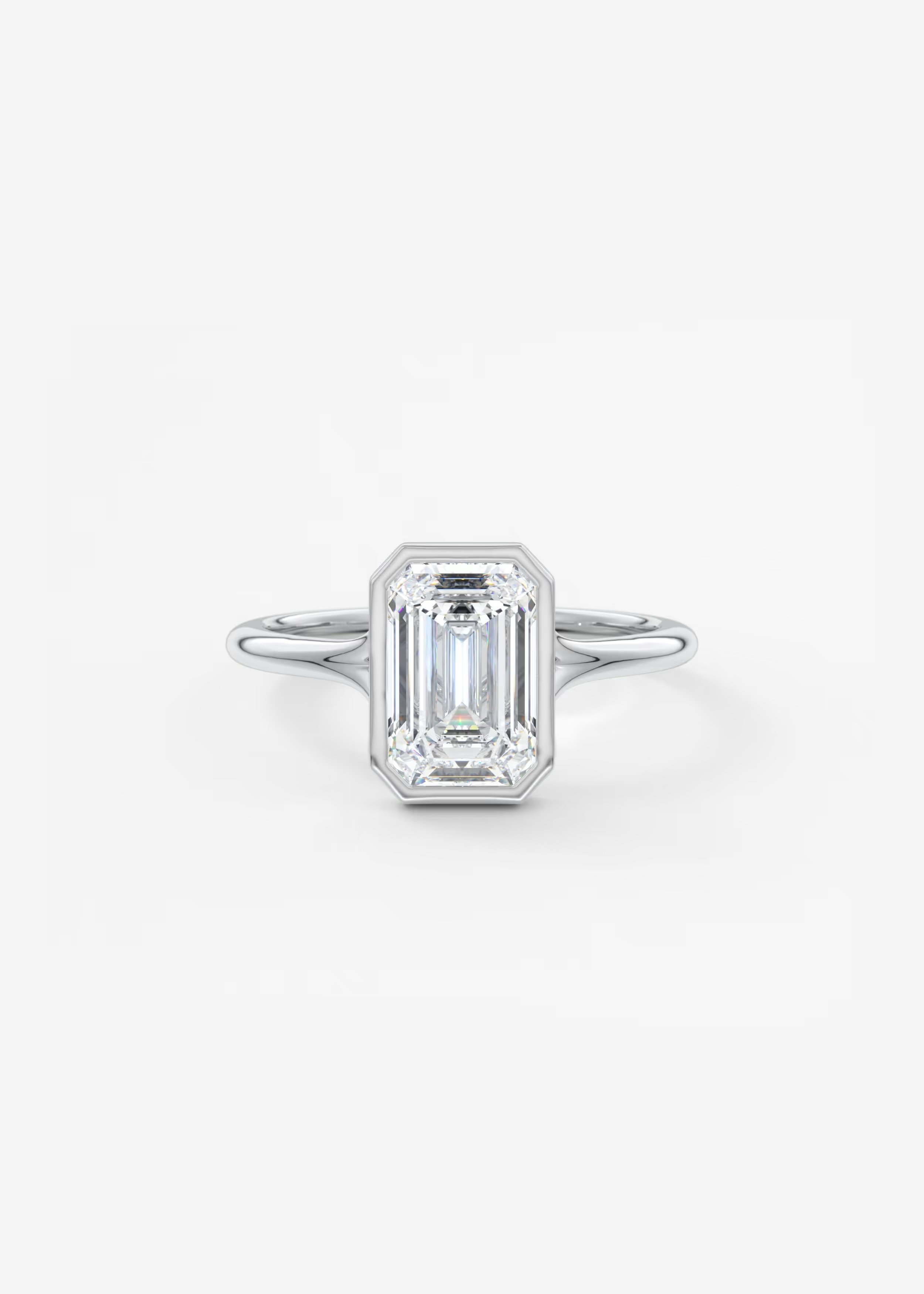 Goldring mit einem großen, runden Diamanten im Solitär-Design.