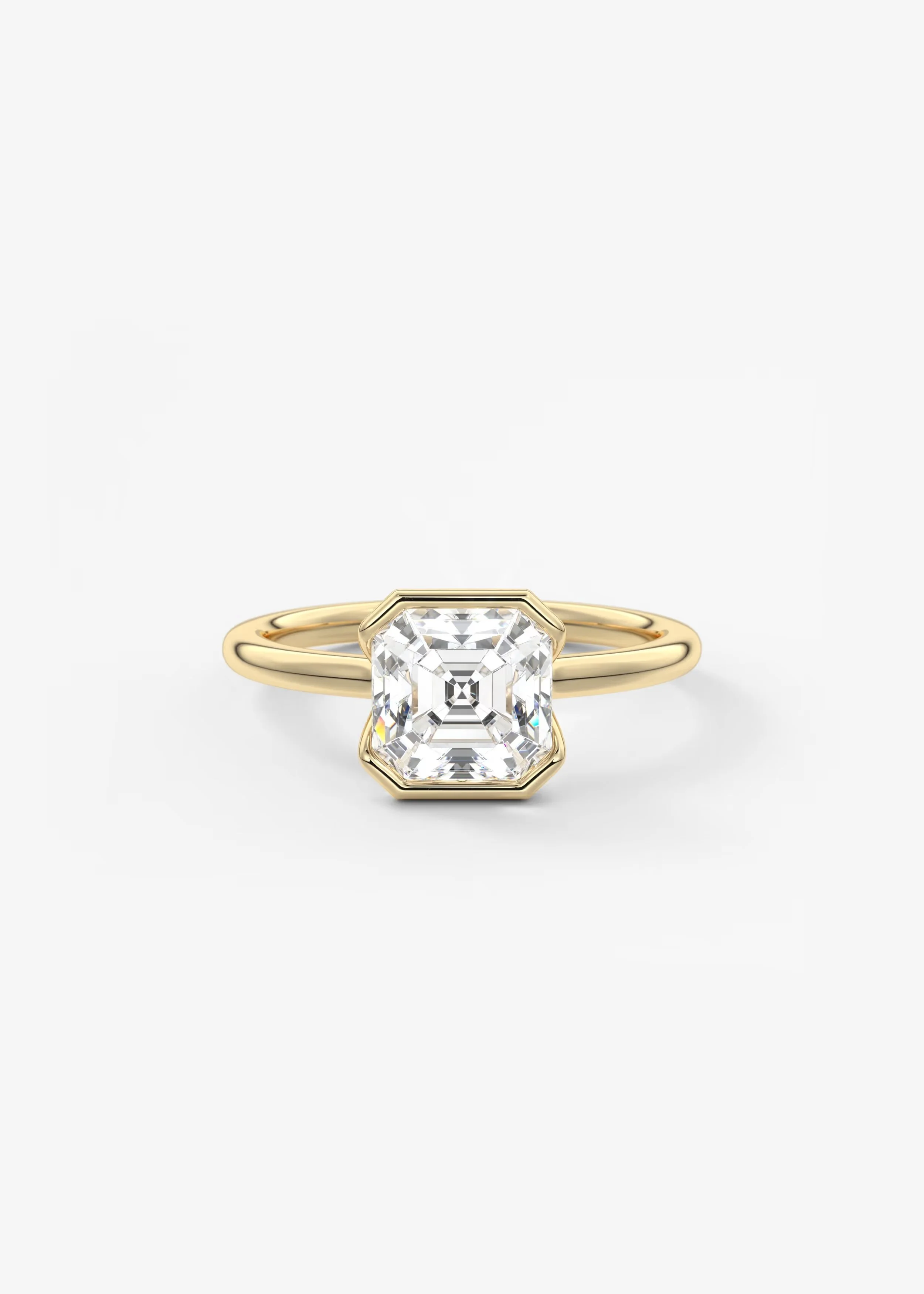 Diamantring in Goldfassung.