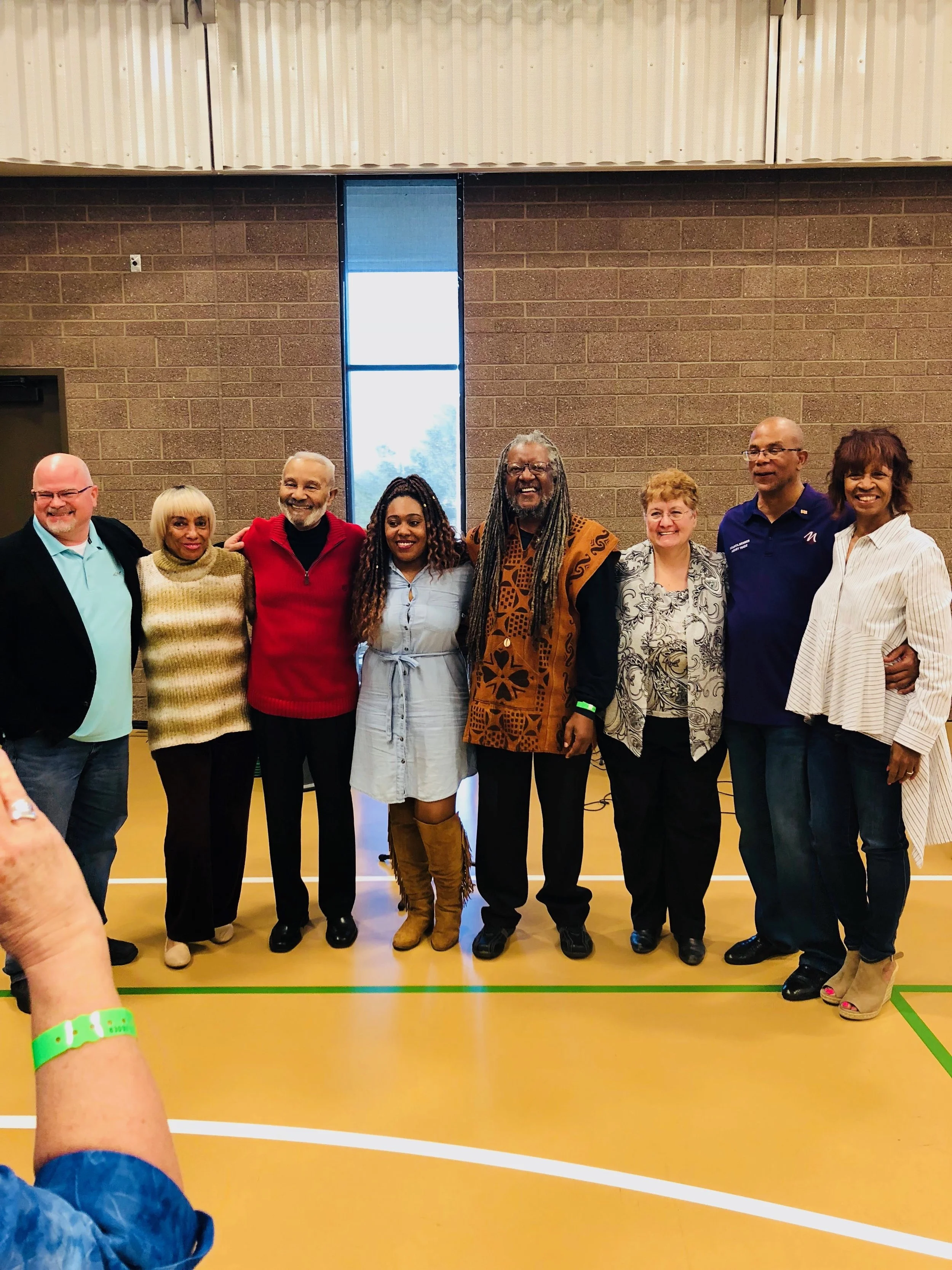 Black community members and political organizers gathered at a Young African American Caucus event in Arizona.