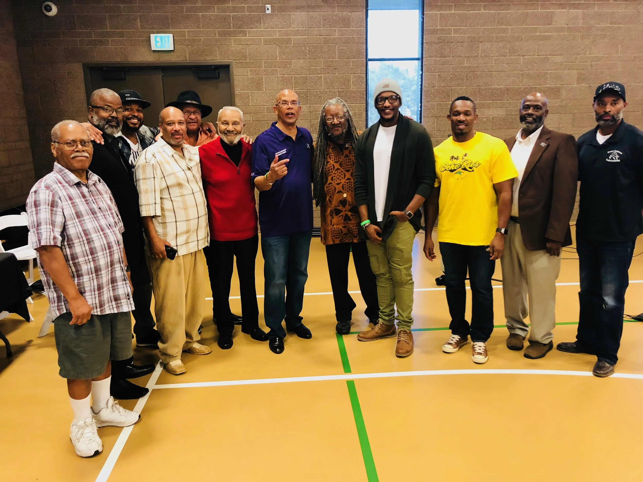 DeNiro Jones with Black community leaders and organizers during a Young African American Caucus gathering in Arizona.