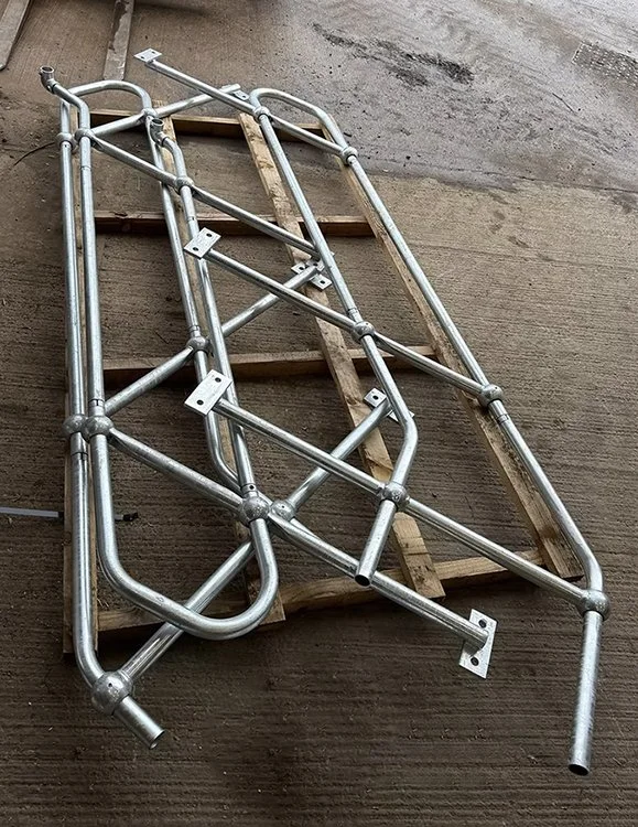 Professionally fabricated stainless steel handrails