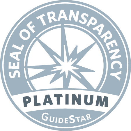 Seal of Transparency Platinum from GuideStar with a compass design.