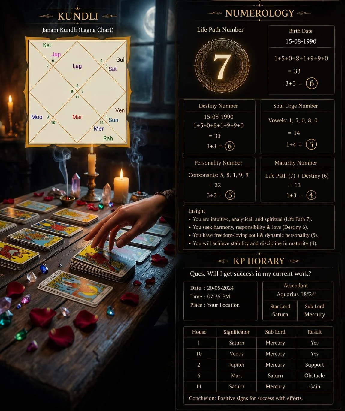 Astrology, Tarot, KP Horary, Psychic Readings