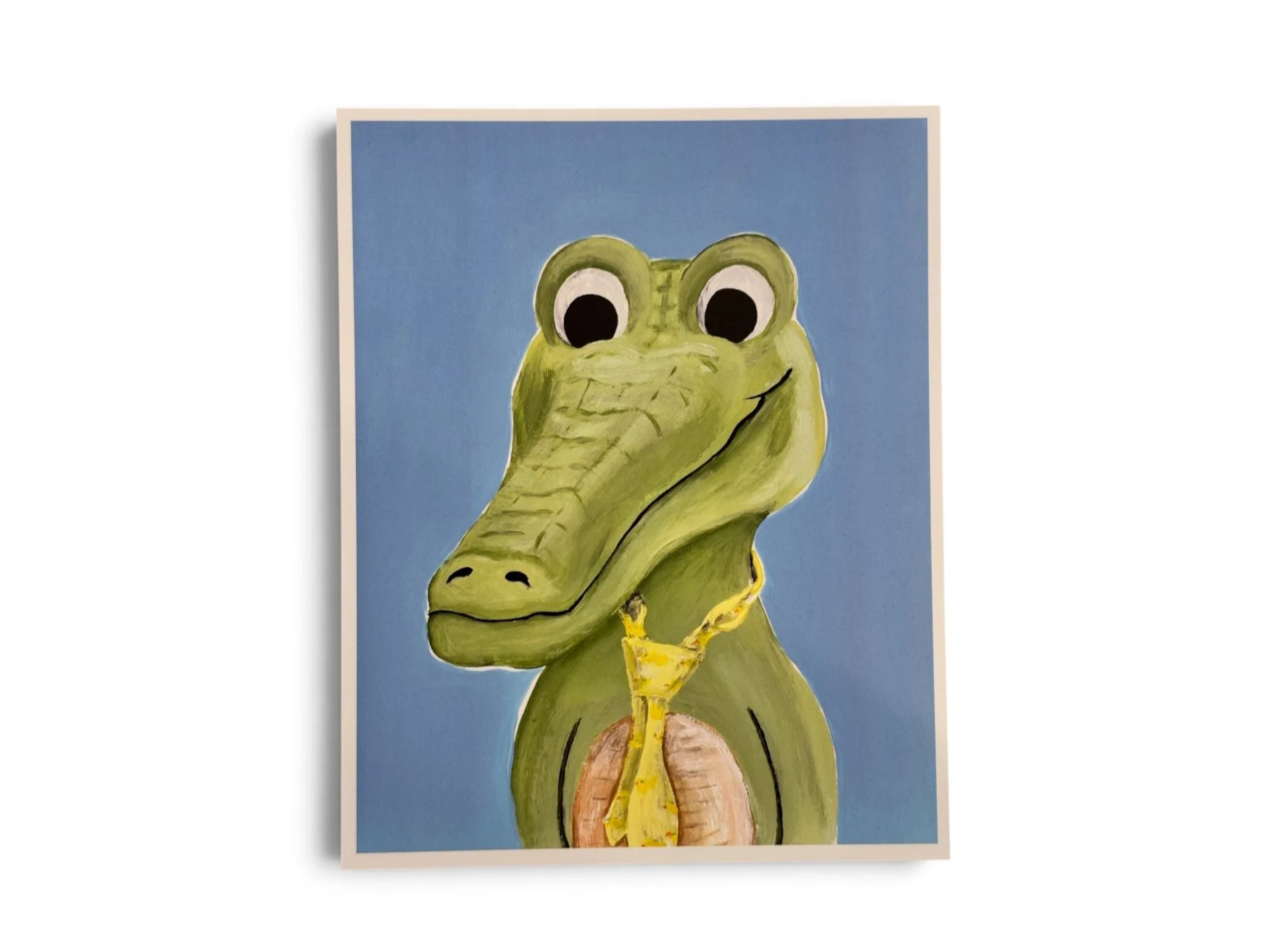 Alligator in Neck Tie Print