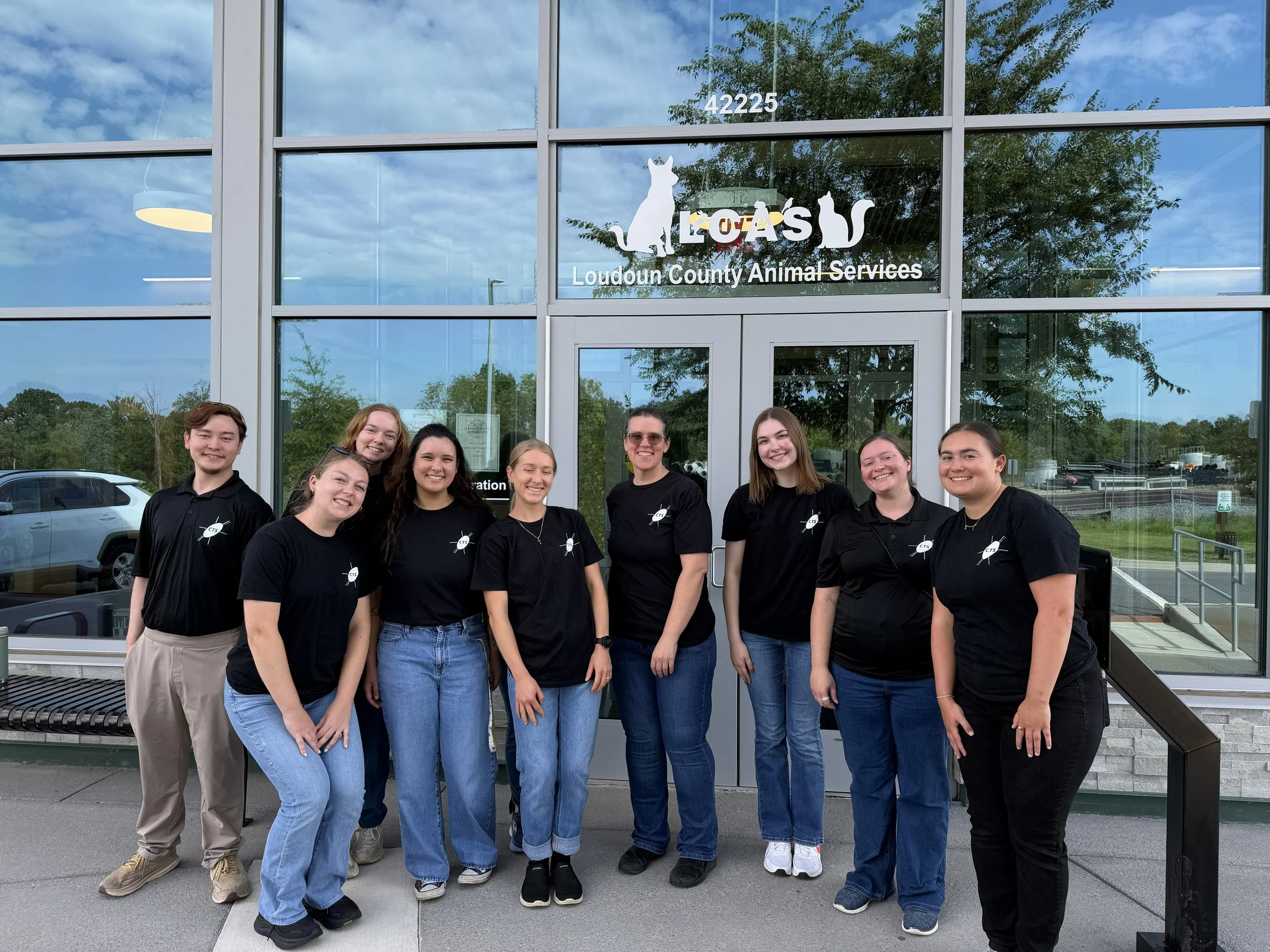 Our staff outside Loudoun County Animal Services after our volunteer shift.