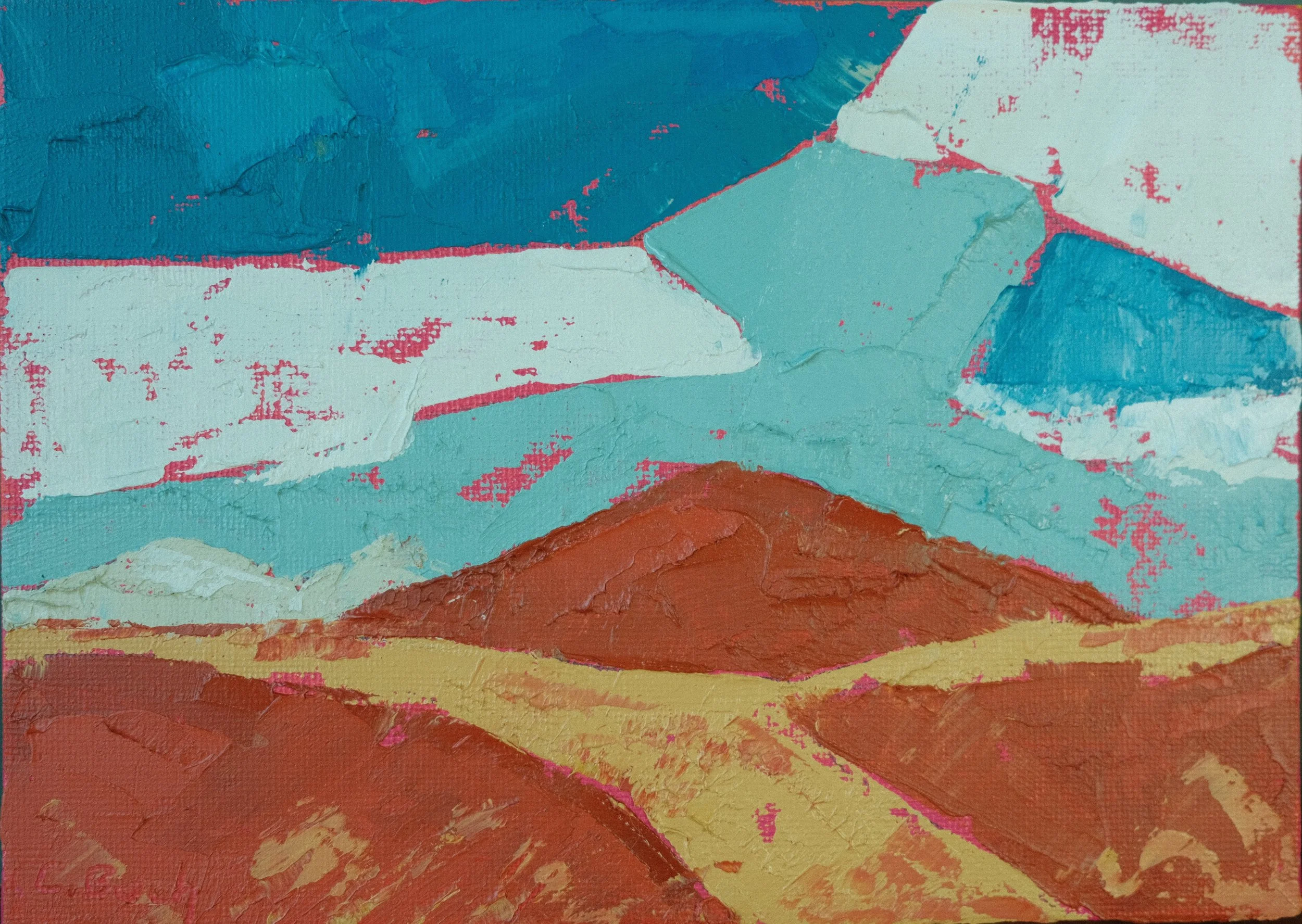 Coast to Coast - Oil on Canvas Board- 12.7x17.8cm