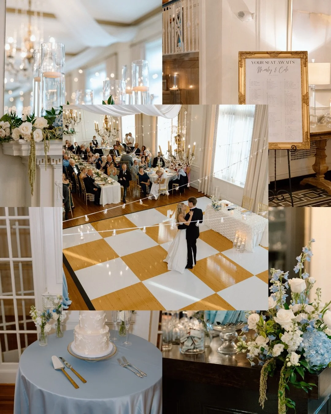 Still swooning over Marley and Cole's special day 🩵

Photographer: @sarahhinckleyphoto 
@isaacbullmanphoto 
Florist: @cutatanangle 
Caterer: @cabarrus_cooking_co 
DJ: @splitsecondsound 
Cake: @abigails_nc
Decor: @polishedeventsconcord