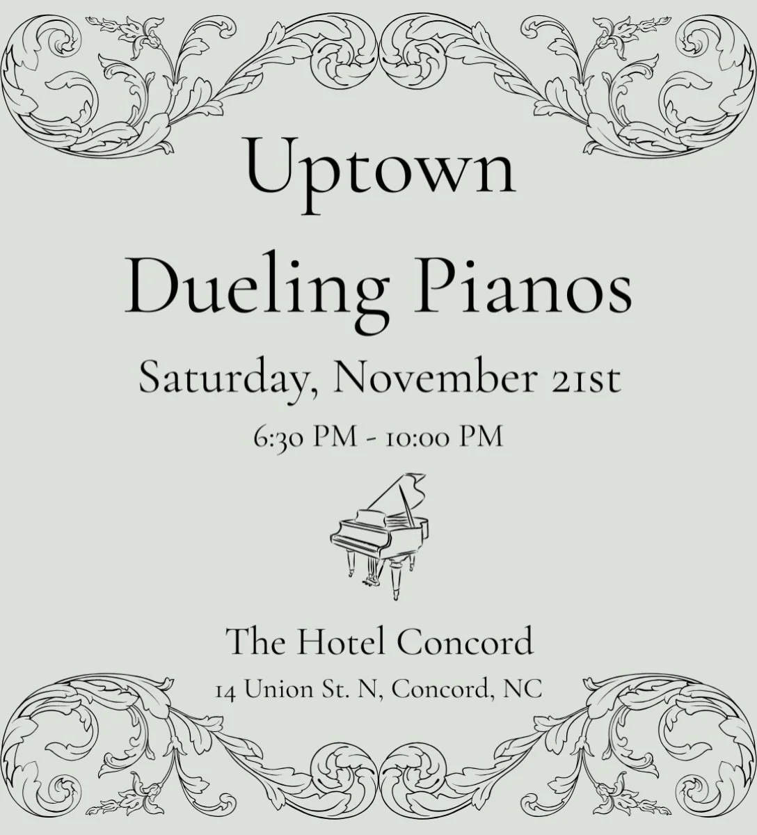 Join us Saturday, Nov 21 at The Hotel Concord for Uptown Dueling Pianos, an evening of sing-alongs, requests, and nonstop fun.

📍 The Hotel Concord
🗓 Saturday, November 21
🕡 6:30 PM &ndash; 10:00 PM (show starts at 7)
🎟 $45 per ticket. Link in bi