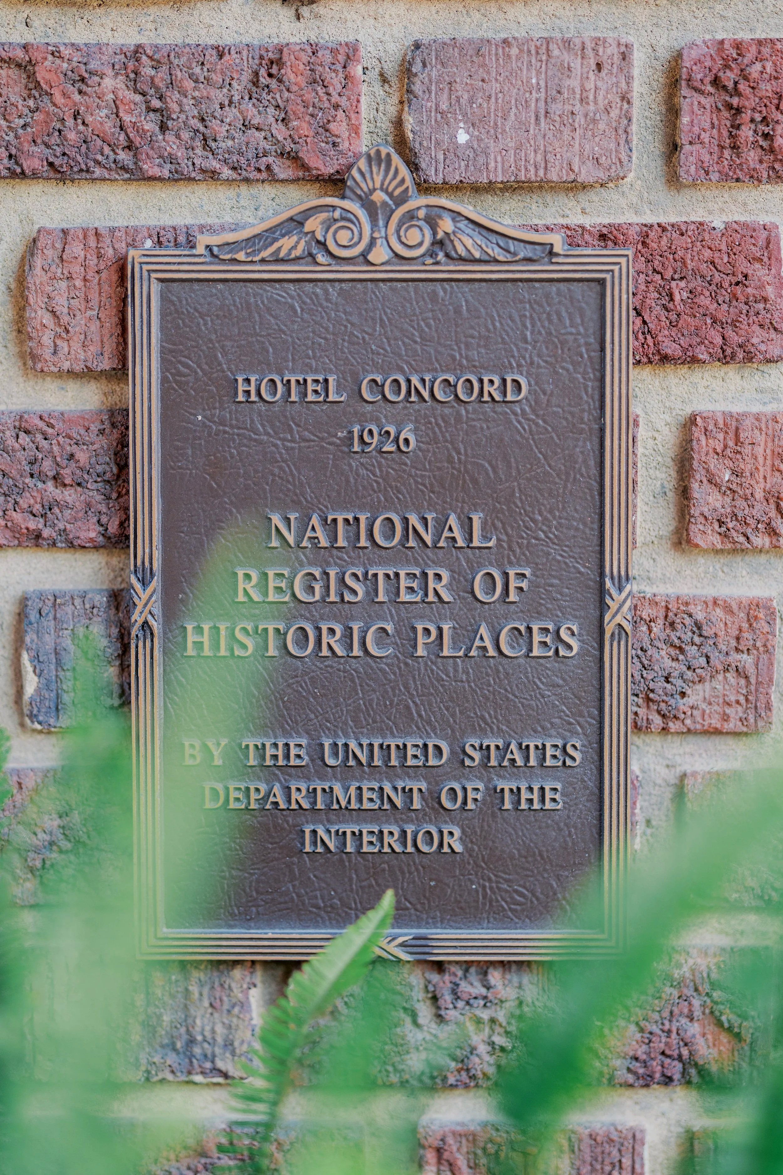 Historic placard on wedding venue outside of Charlotte, NC.