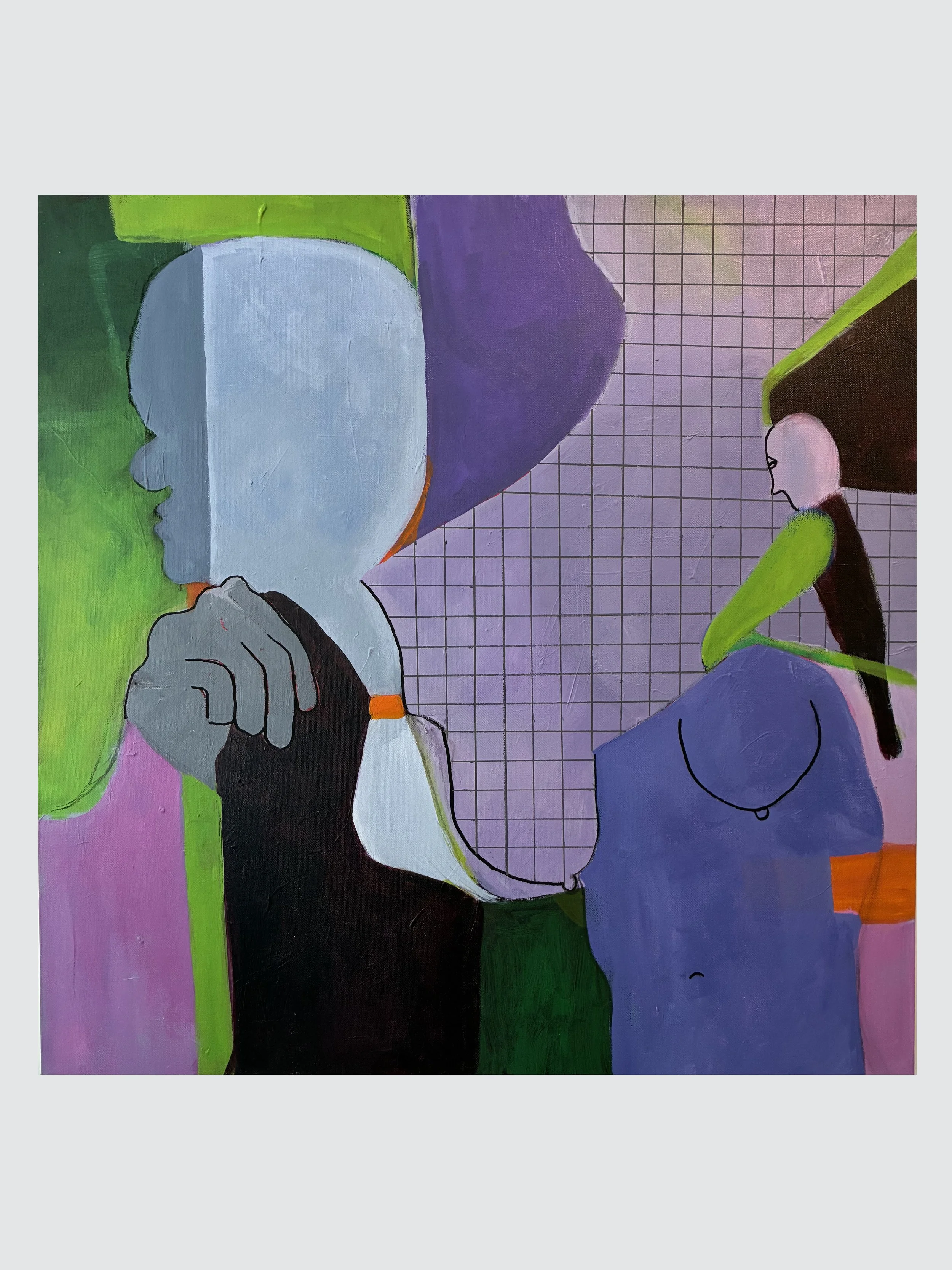 Watchers, acrylic on canvas, 36" x 36"