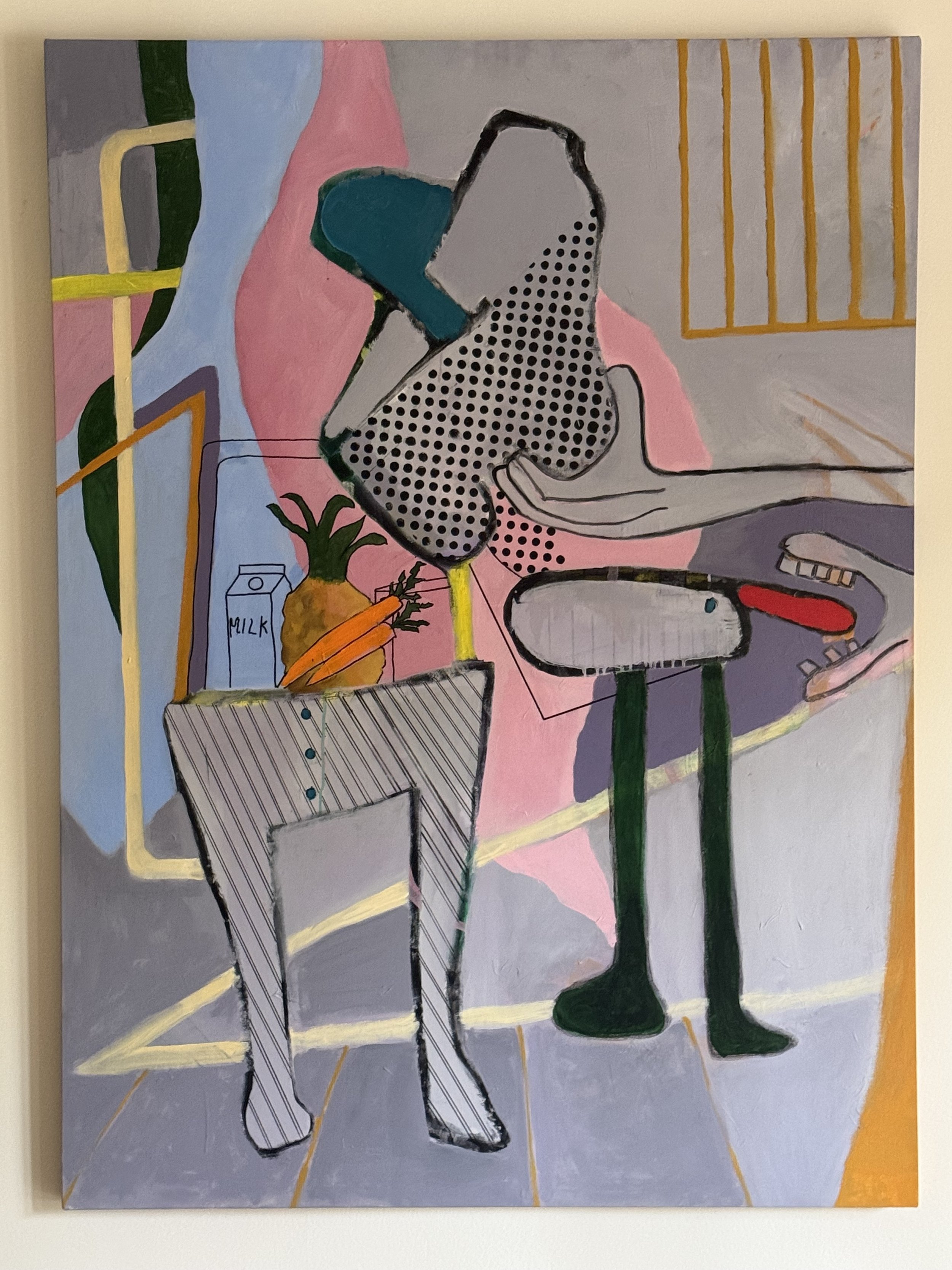 At the Market, acrylic on canvas, 44" x 58"
