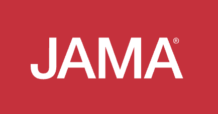 The JAMA logo with white text on a red background.