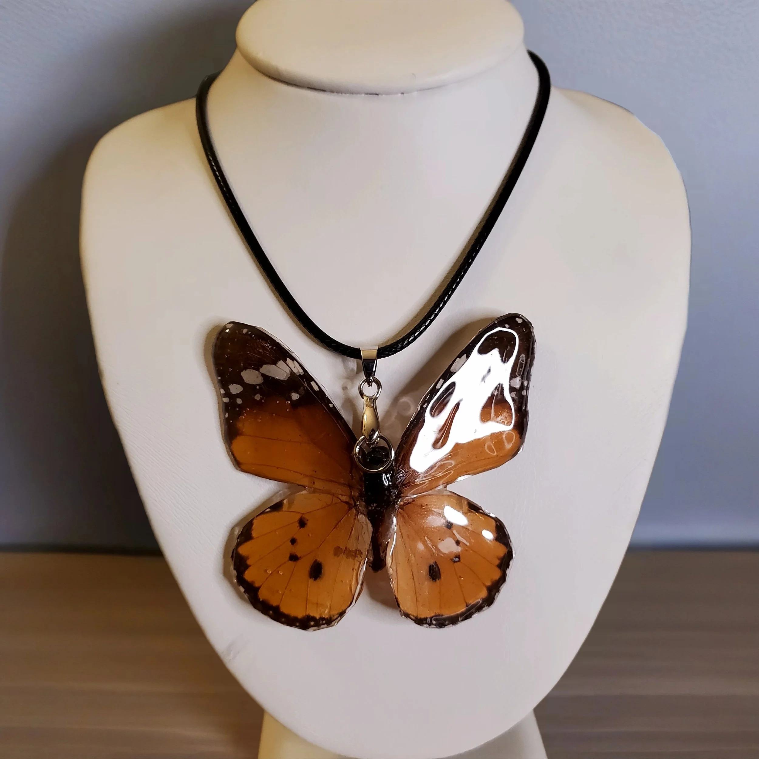 Real Monarch Butterfly Necklace