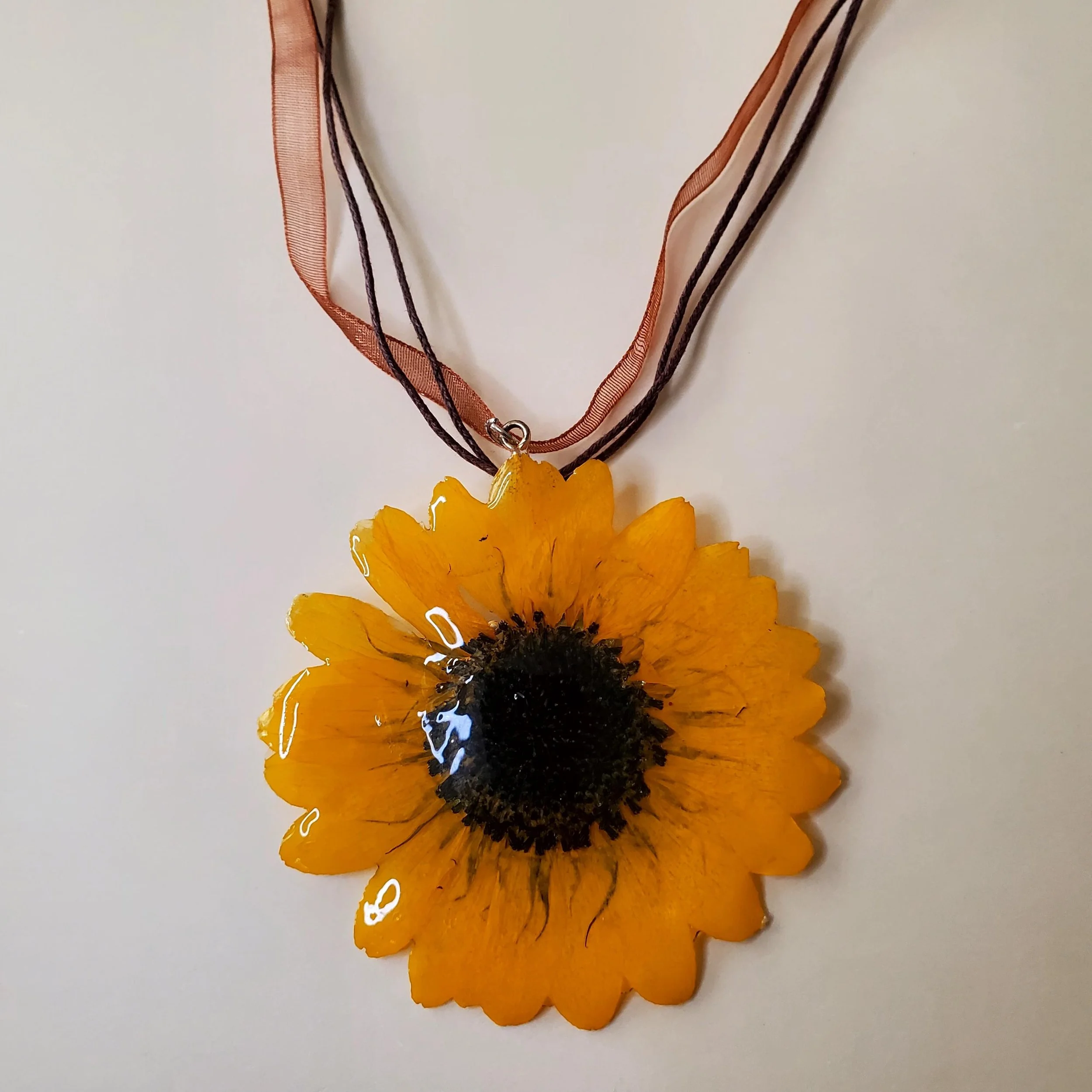 Real Sunflower Necklace