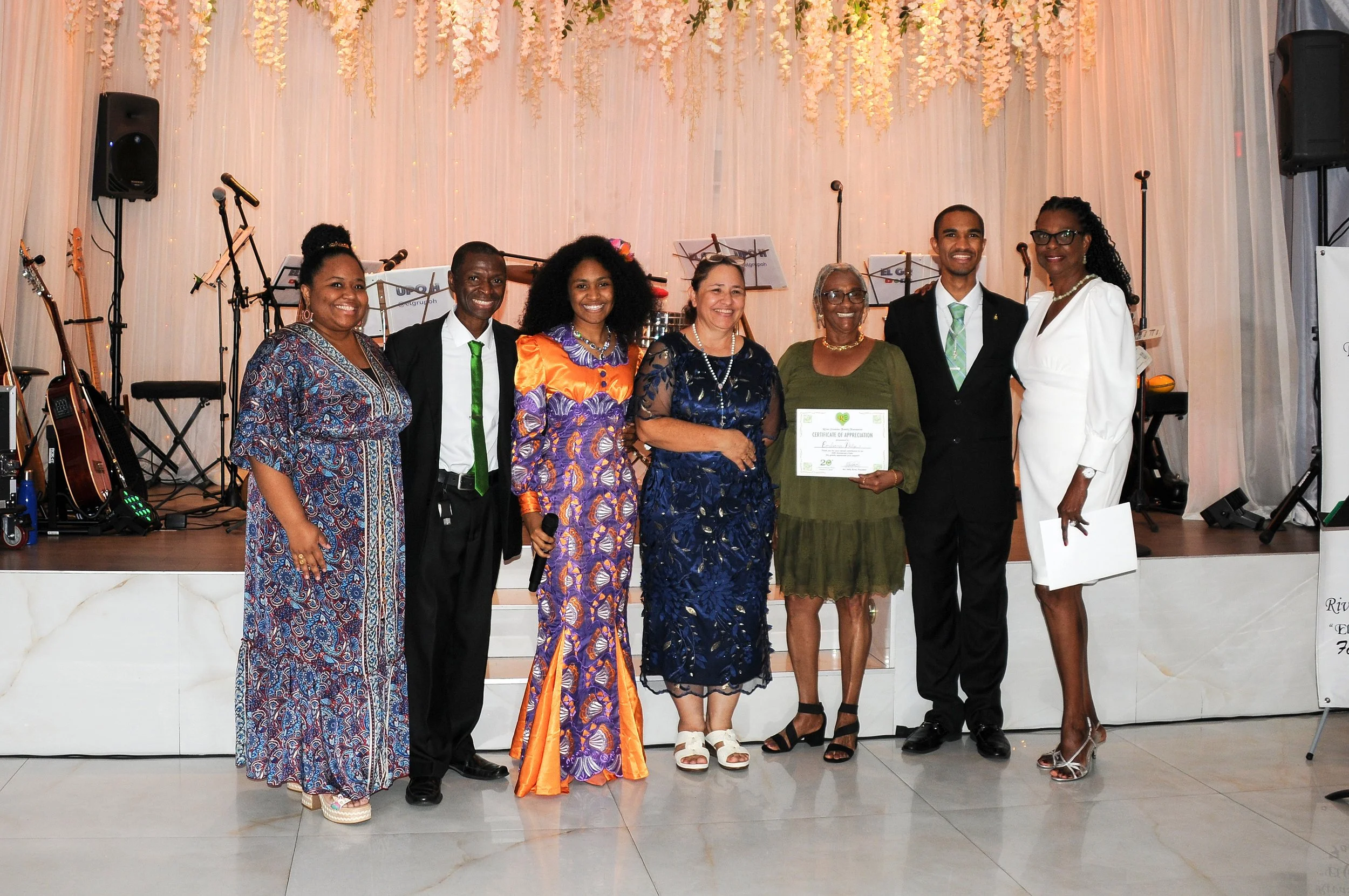 Donor certificate of appreciation presented to Ms. Emiliana Philip and Ms. Gertrudis Caro for their unwavering support of the Foundation's mission.