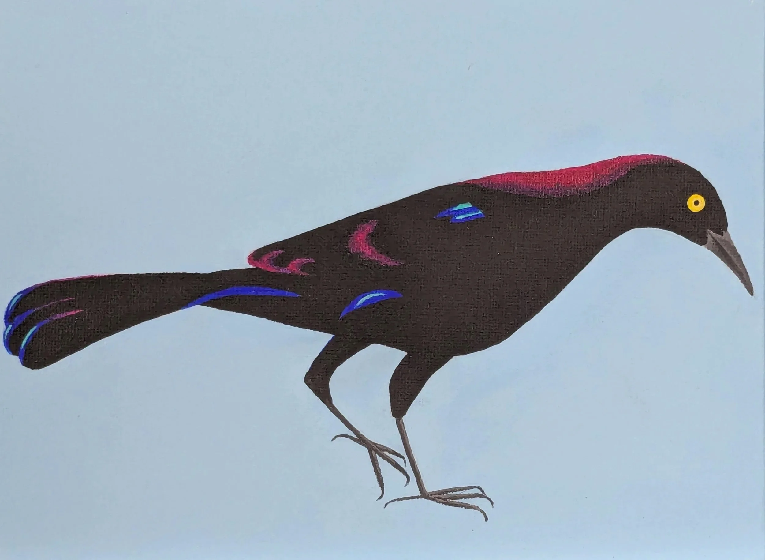 Stomping Grackle
Acrylic on Canvas
8x6