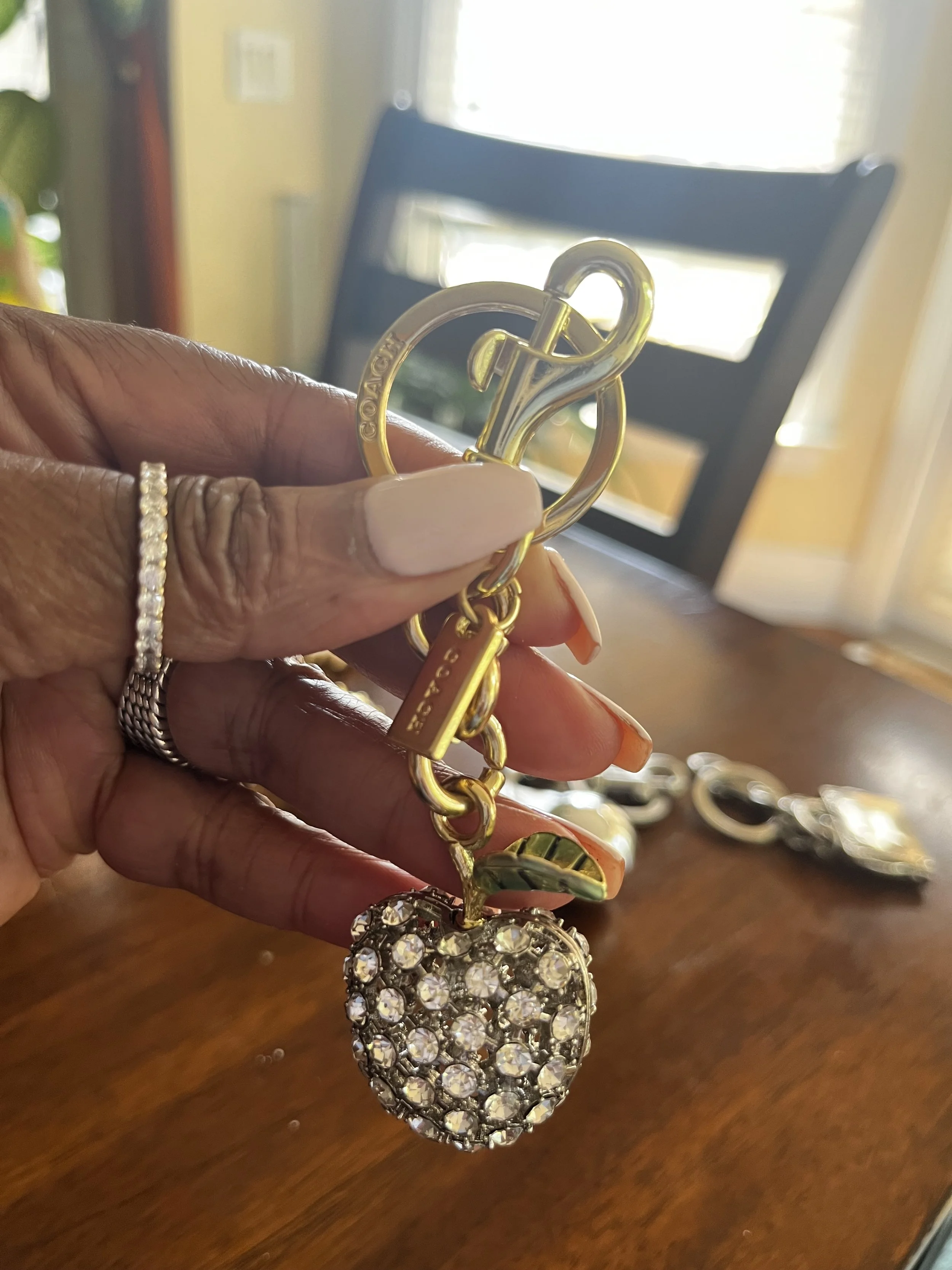 Coach Crystal and Gold Apple