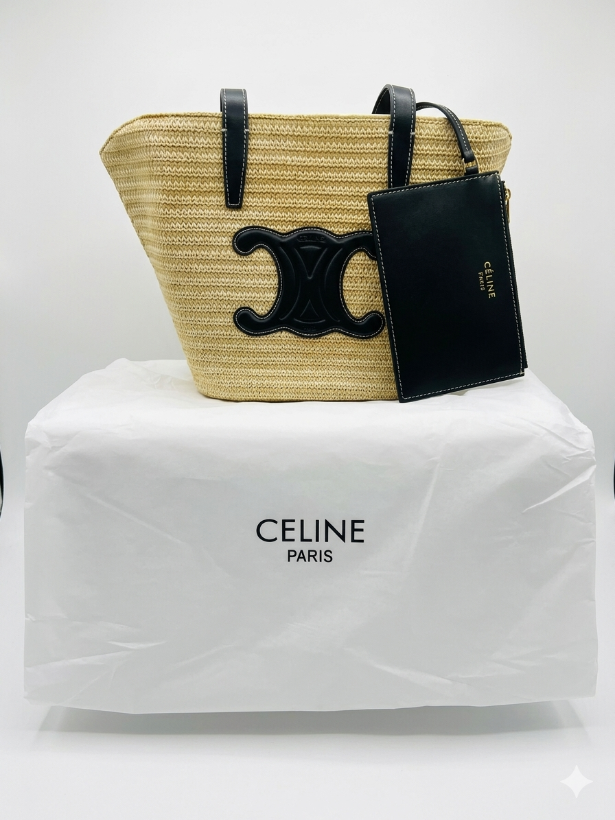Celine Classic Panier Teen Raffia The Perfect Beach Bag