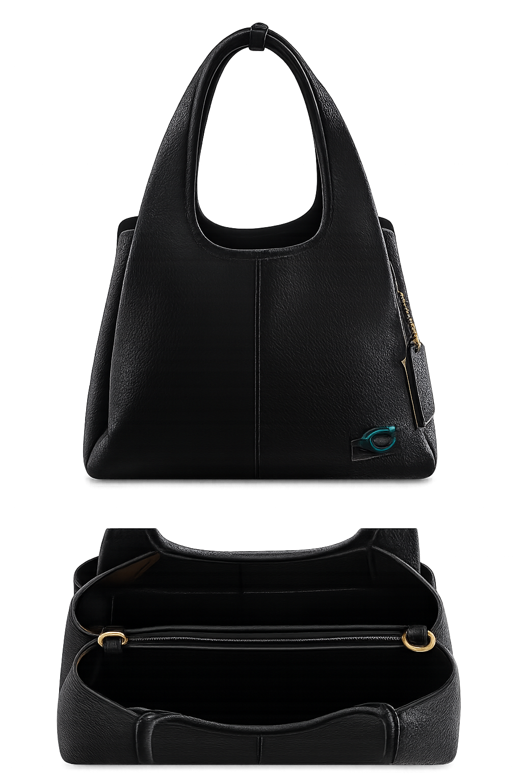 COACH PEPPLED LEATHER TOTE