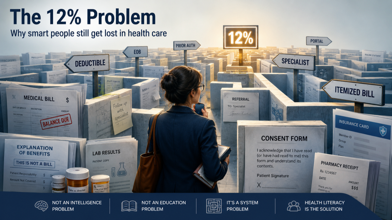 The 12% Problem: Why Even Brilliant People Get Lost in Healthcare