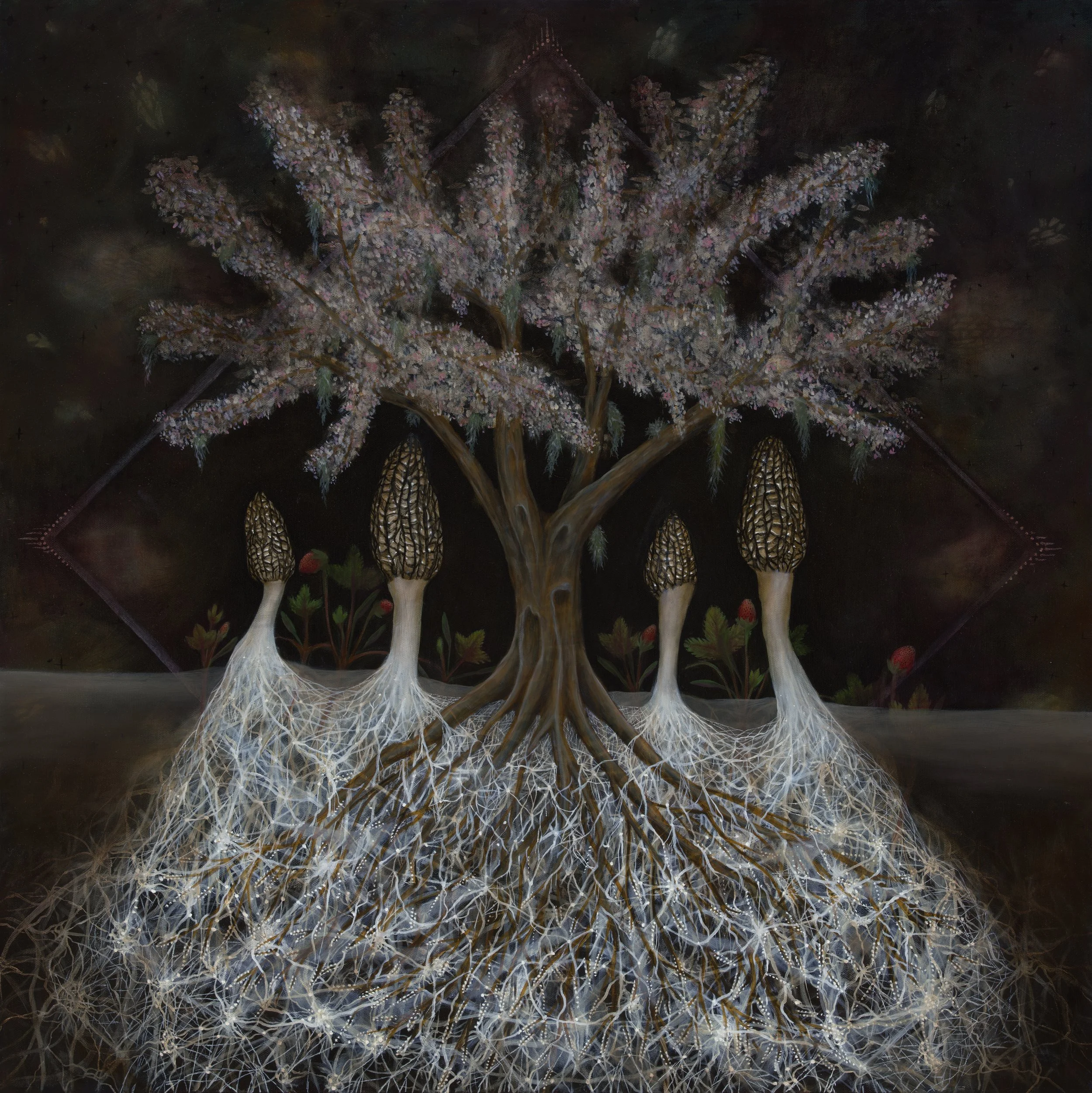 Entangled Morels | Original Painting