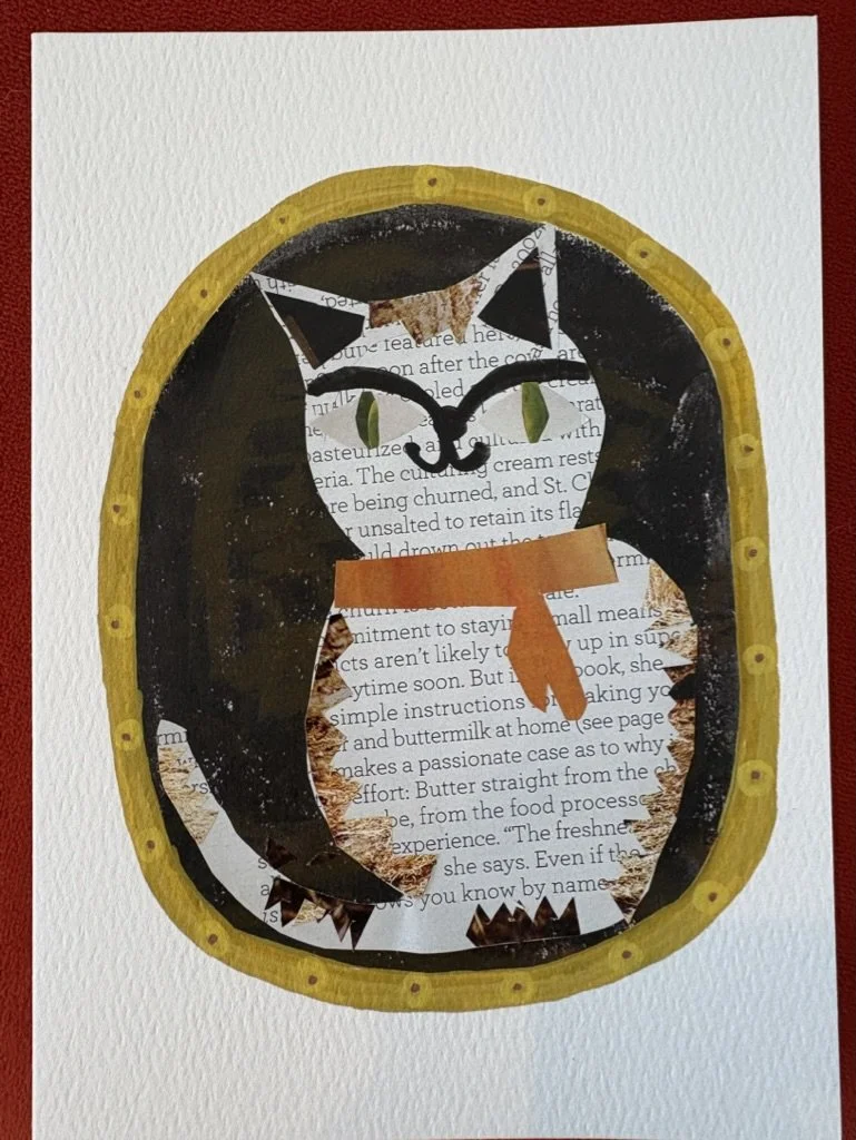 collage cat card