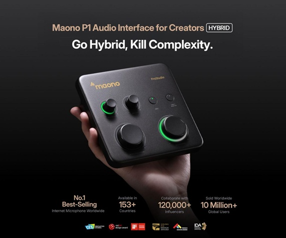 Maono Launches New P Series Hybrid Audio Interfaces for Content Creators