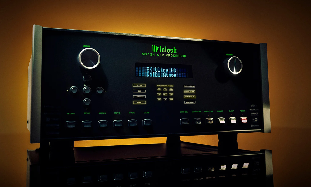 McIntosh MX124 A/V Processor Announced: 13.4 Channels, 8K, and Four Subwoofer Outputs