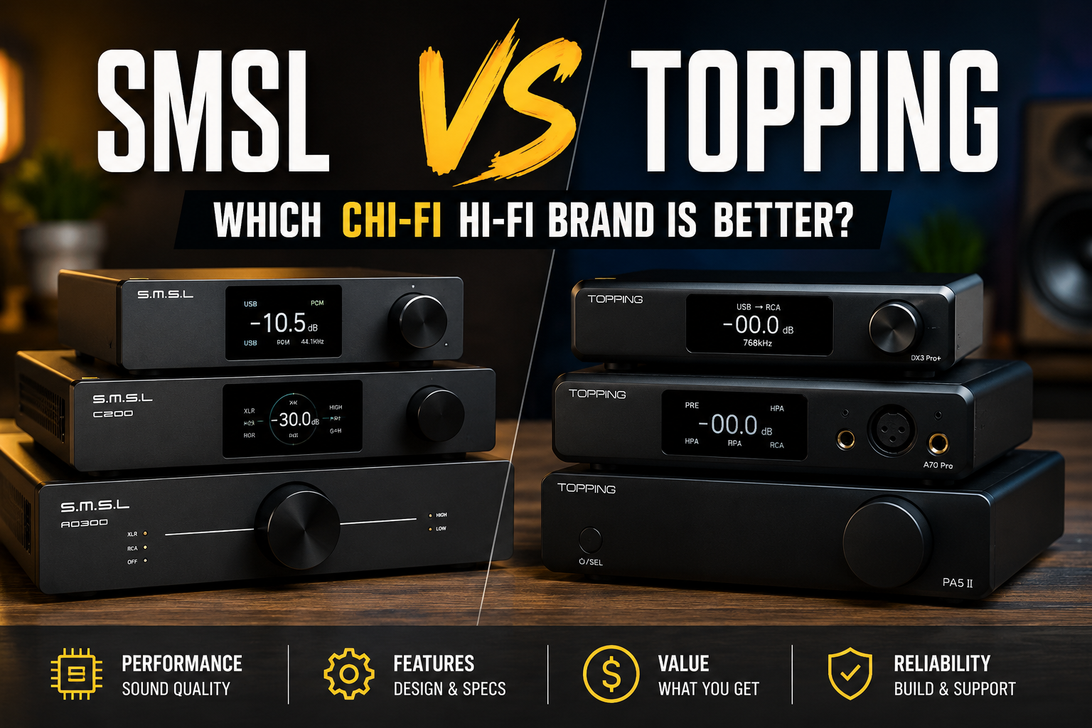 SMSL vs. Topping: Which Chi-Fi Hi-Fi Brand Is Better in 2026?