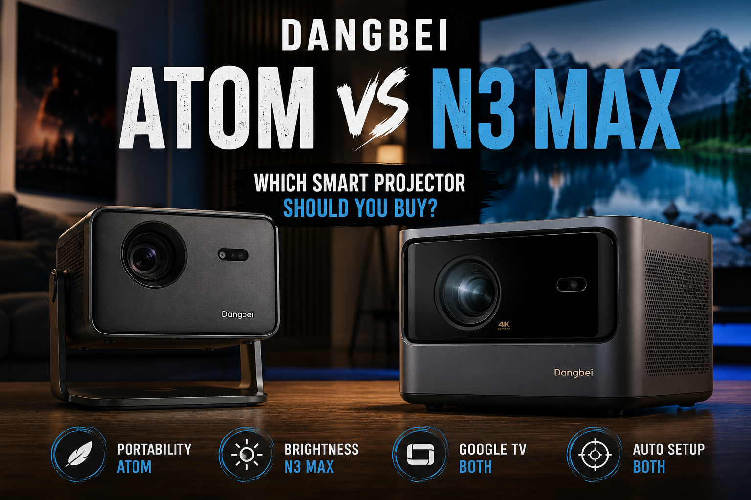 Dangbei Atom vs. Dangbei N3 Max: Which Smart Projector Should You Buy?