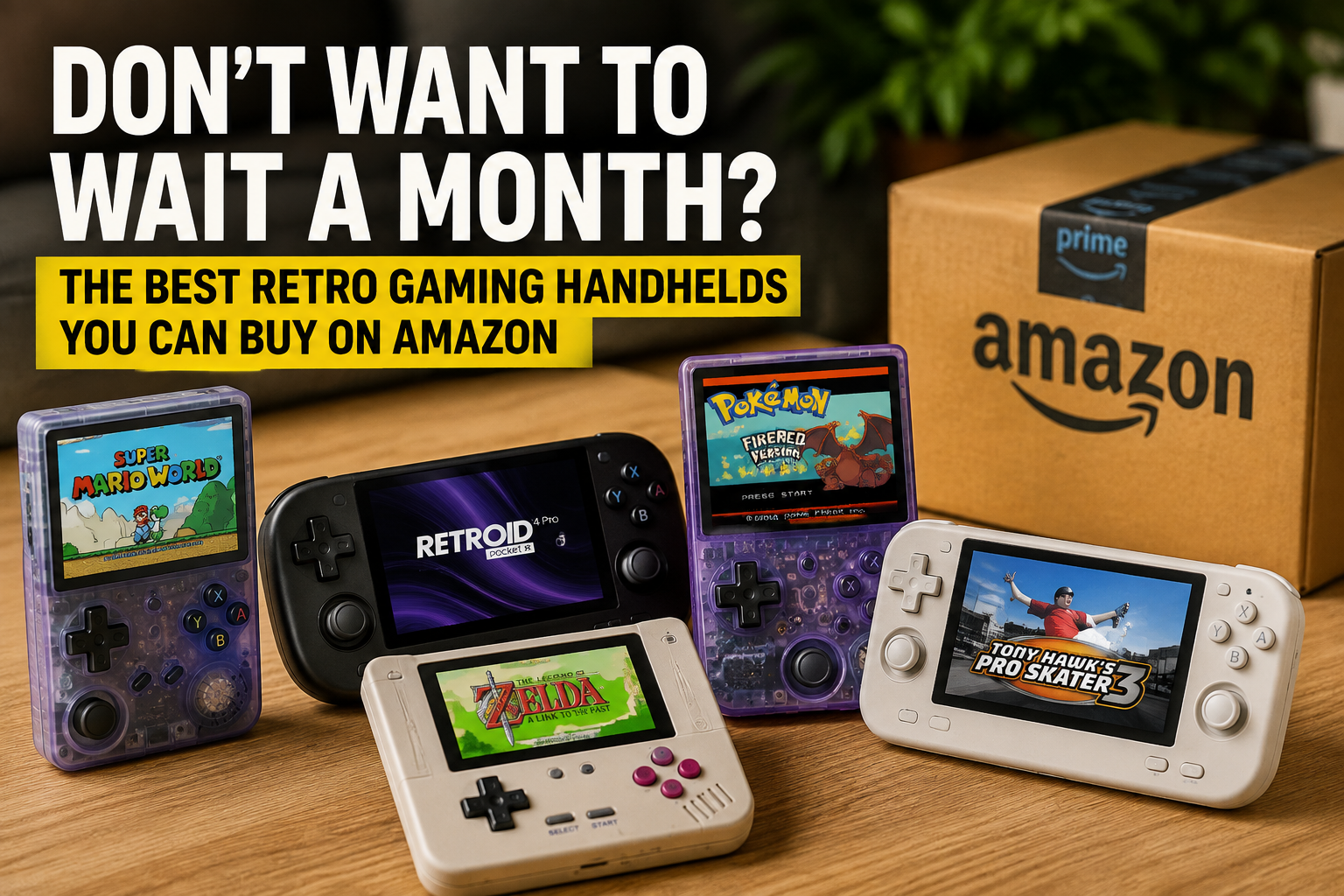 Don't Want to Wait a Month or more? These Are the Best Retro gaming Handhelds You Can Buy on Amazon now!