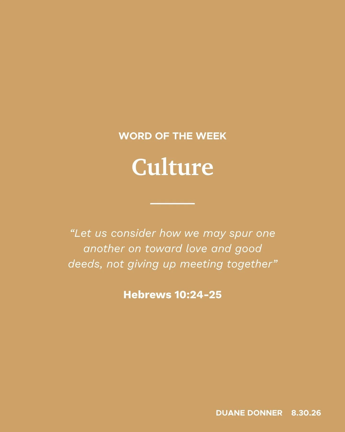 Word of the Week: Culture.

Every organization has one. The only question is whether we're shaping it deliberately or letting it drift by default.

Culture shapes who we become. It multiplies what we value. And it produces fruit that lasts.

Abiding 