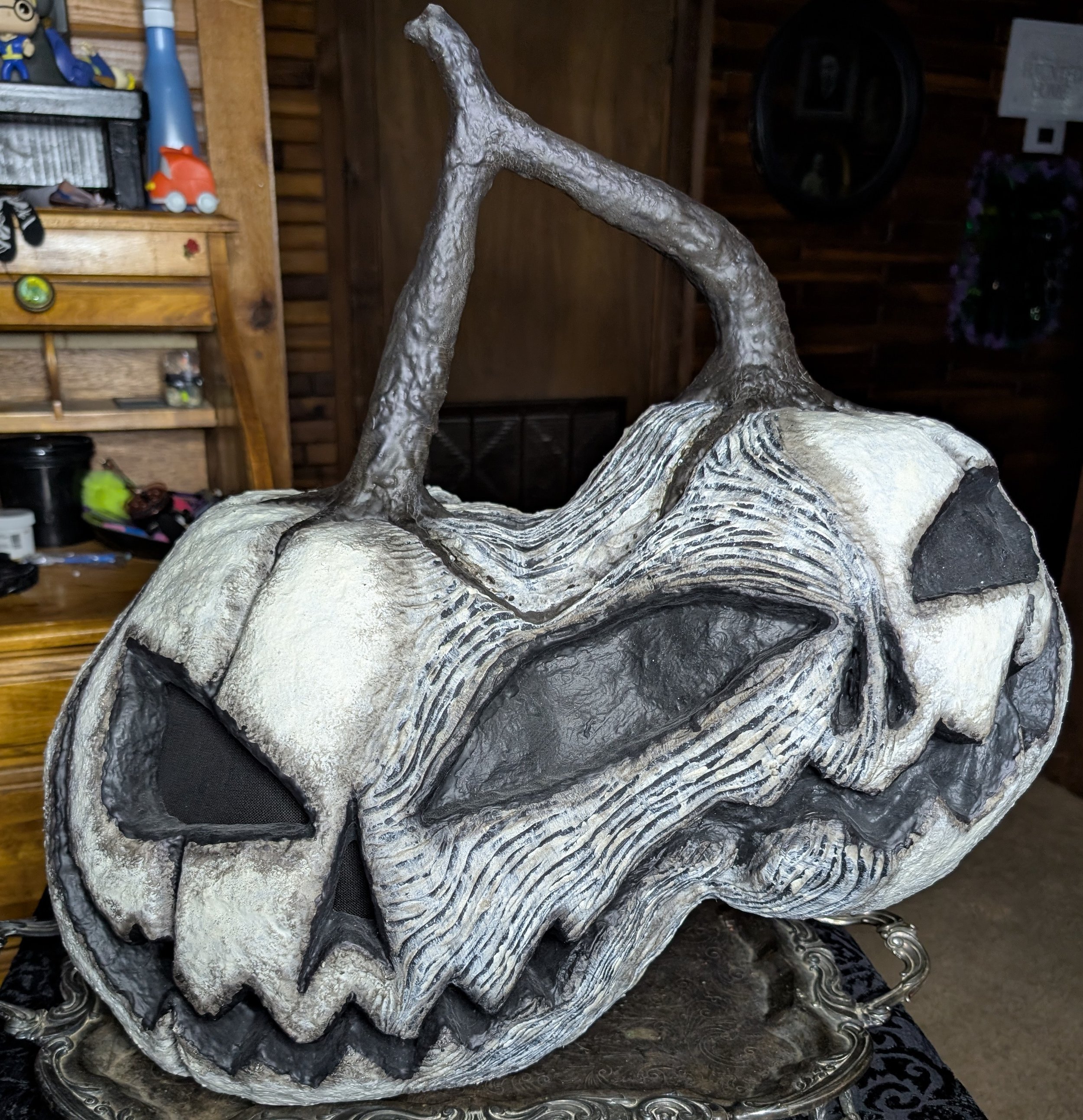 Futakuchi-onna Two-Faced Ghost White Pumpkin/Pum-kin Head Mask from Deader Homes and Graveyards.
