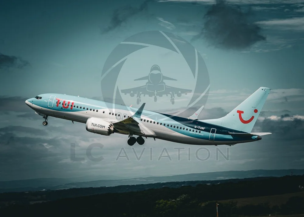 TUI Boeing 737 Max 8 On Departure from Bristol (EGGD) G-TUMF