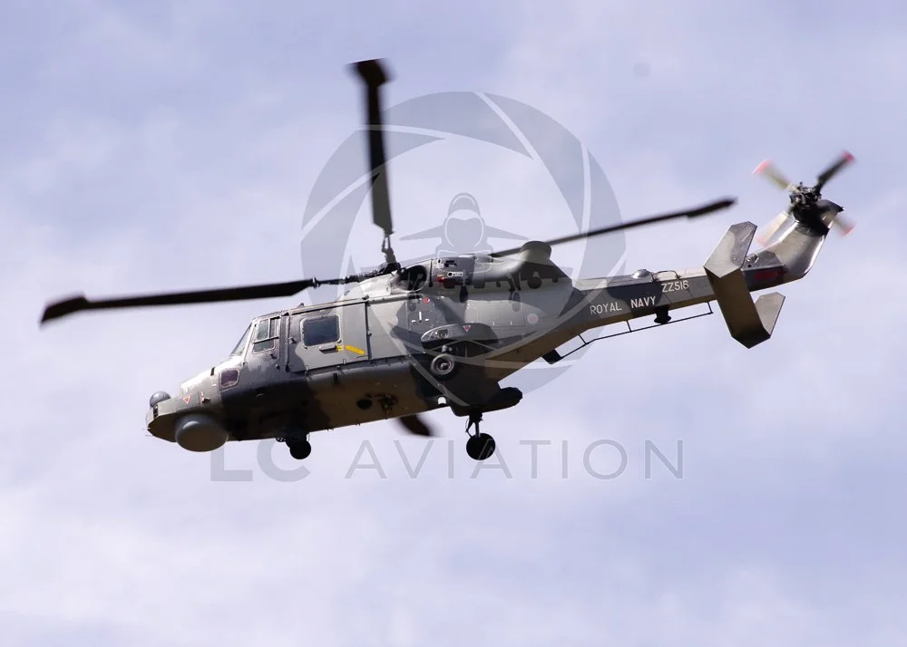 Royal Navy Wildcat HMA2 Departing RNAS Yeovilton, (ZZ516)