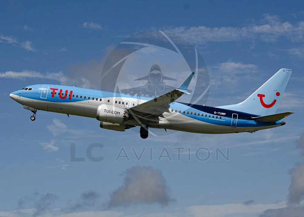 TUI Boeing 737 Max 8 on Departure from Bristol (EGGD) G-TUMP