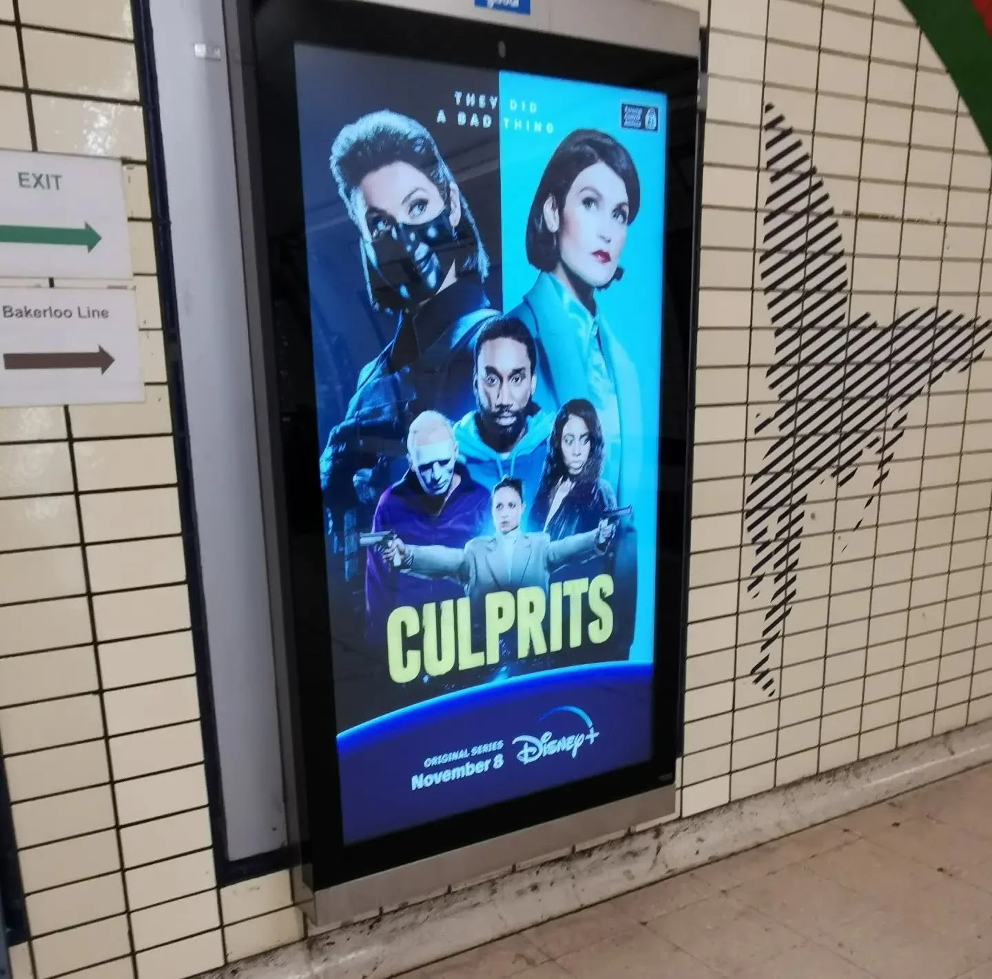 Been seeing these around town and loving it. #Culprits is streaming now on Disney+ so get it watched. Really proud to have been a part of it!