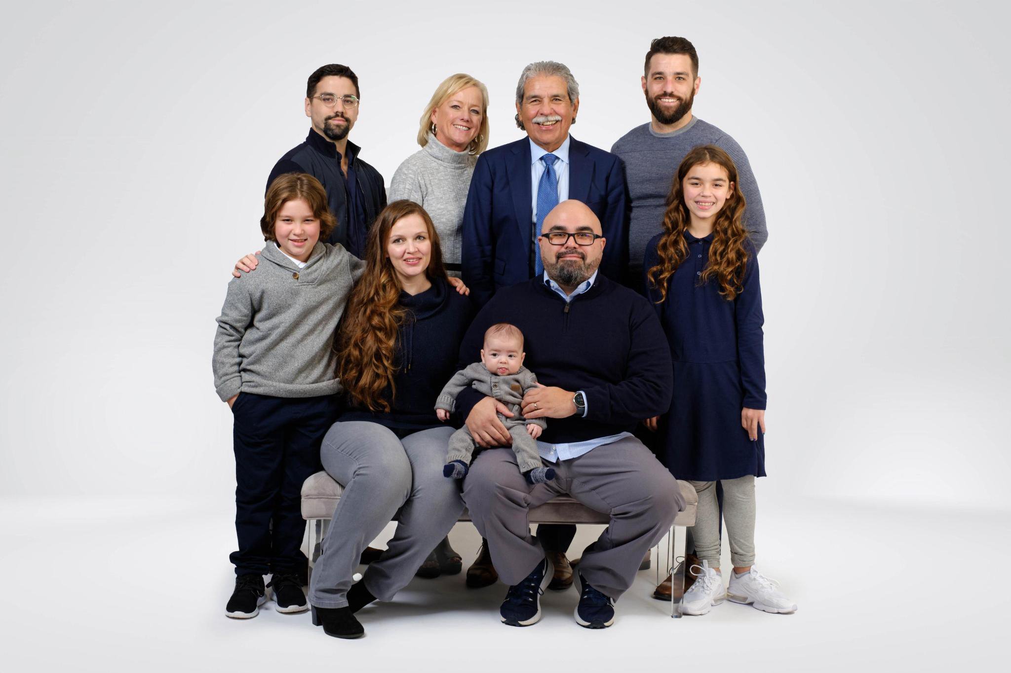 Dr. Michael Hinojosa with his family